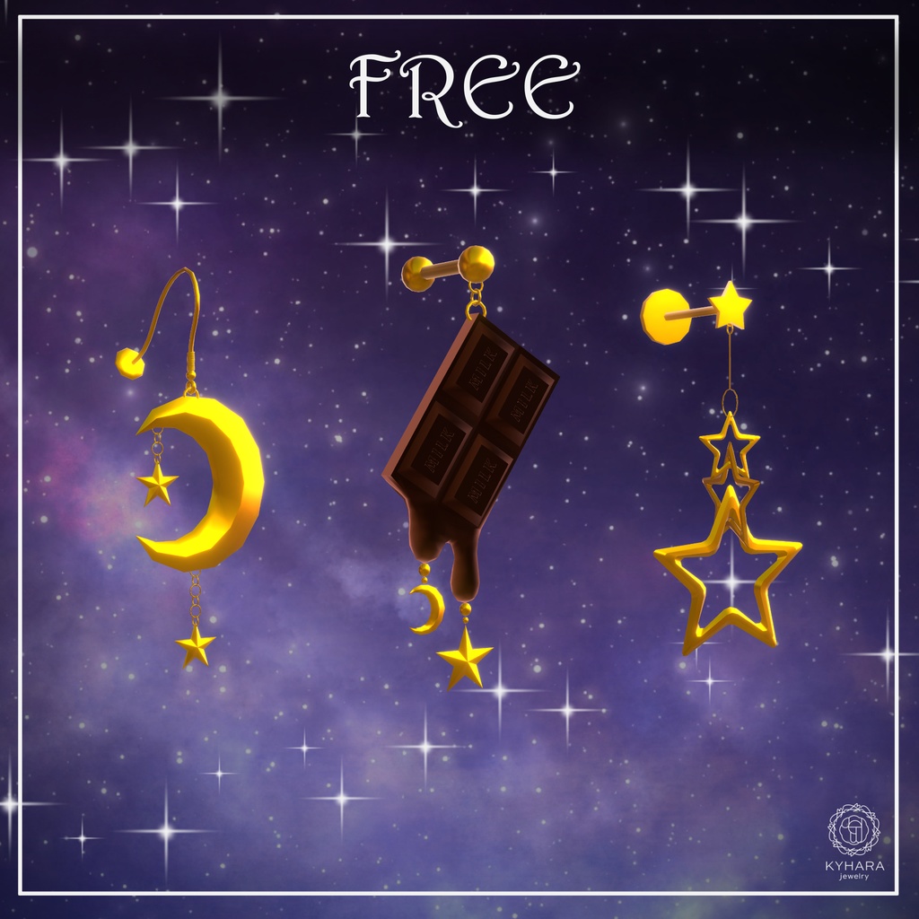 【🎃Free DLあり🎃】イヤリング Star Night Choco【セール中!】