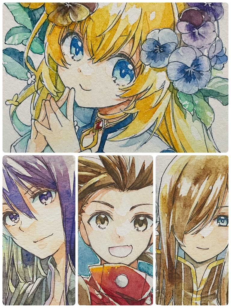 アナログ透明水彩原画