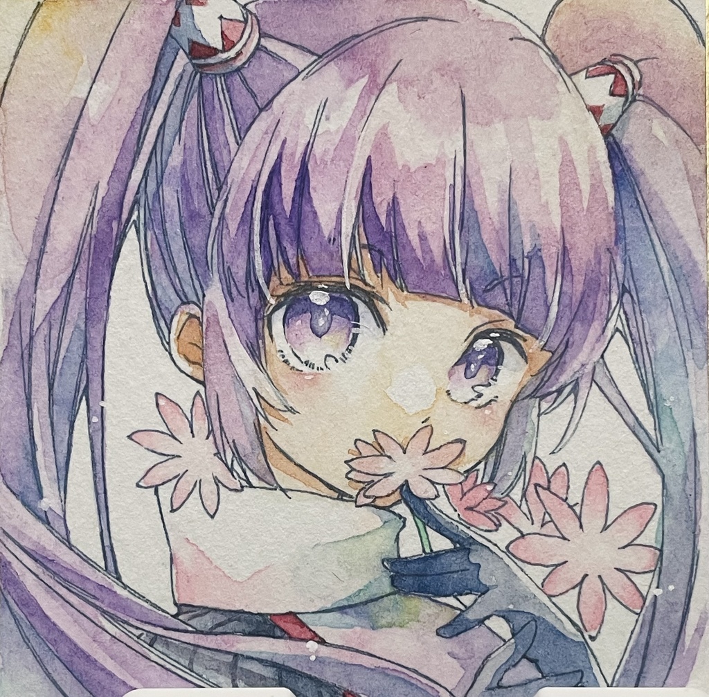 アナログ透明水彩原画