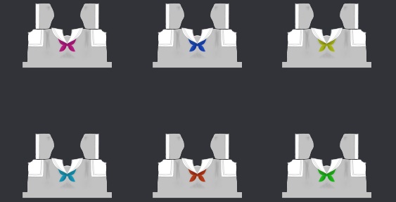 グレーなセーラー服上下セット【VRoid】6colors