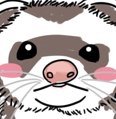 ゆるかわフェレット・SNSアイコン用イラスト