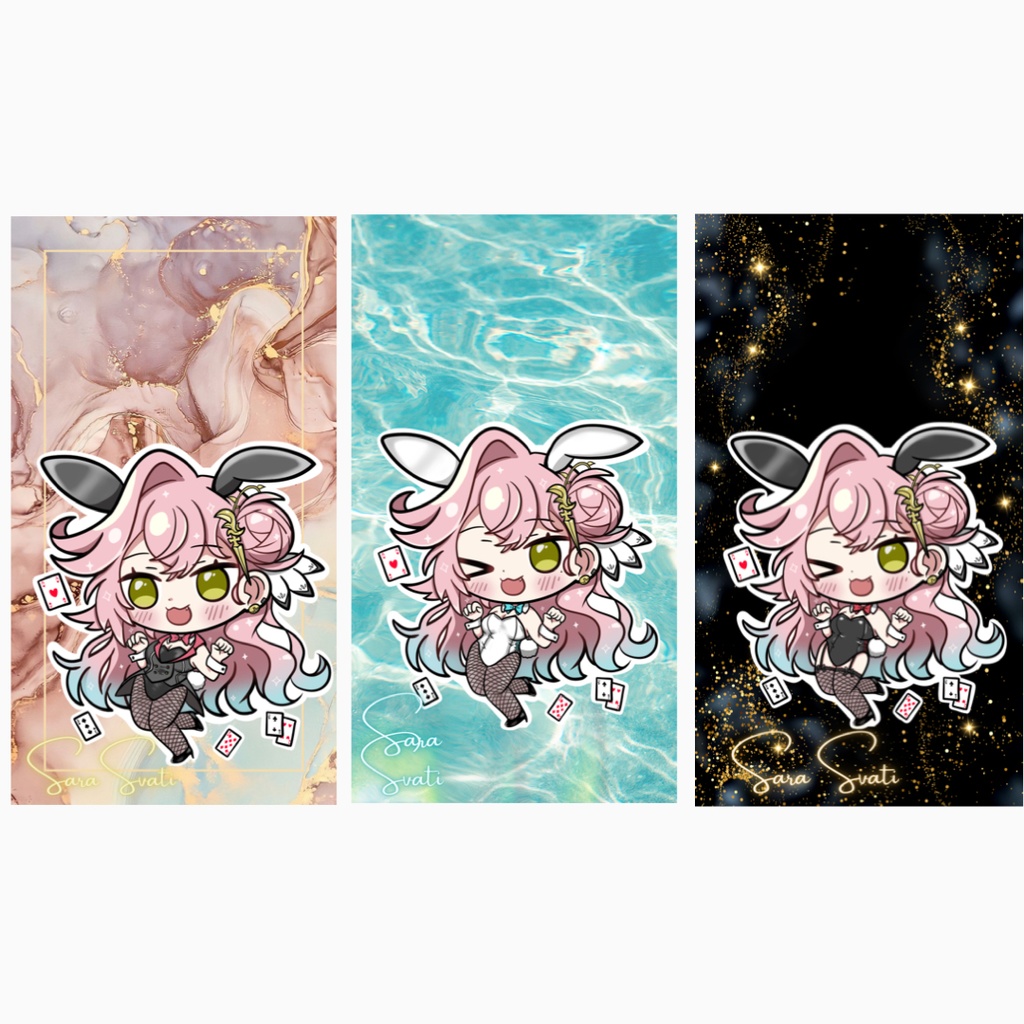 3種バニー(燕尾・白・ガーター)スマホ壁紙