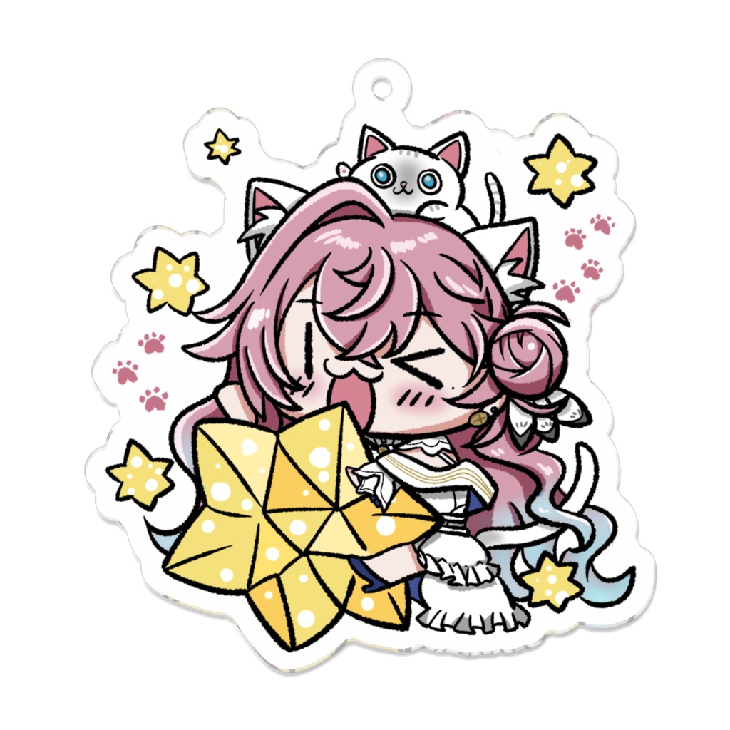 ゴールドグリッターサラアクリルキーホルダー