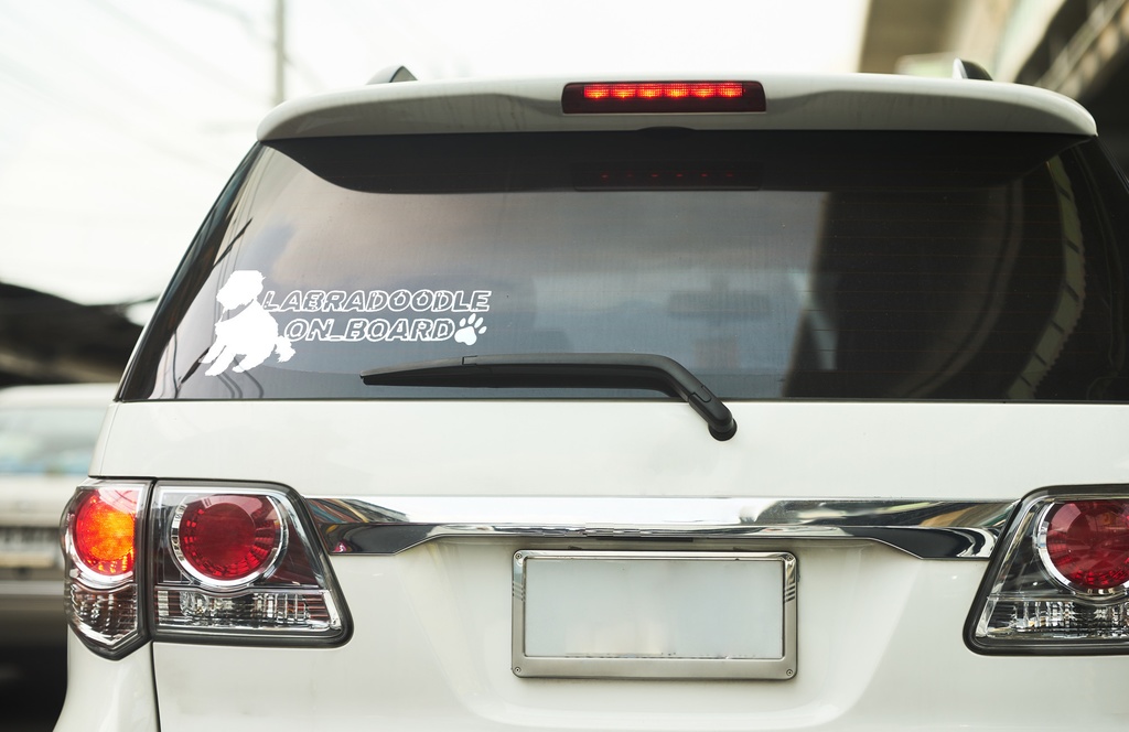 ラブラドゥードル カーステッカー