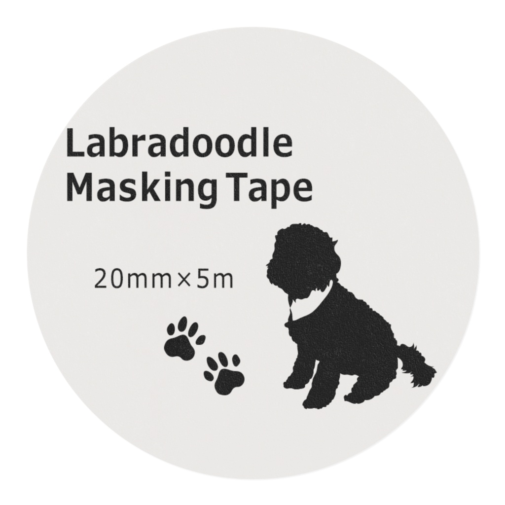 ラブラドゥードル・マスキングテープ(ピンク)