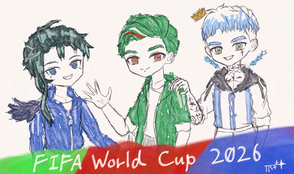2026W杯出場国チーム擬人化紹介本: サンプル