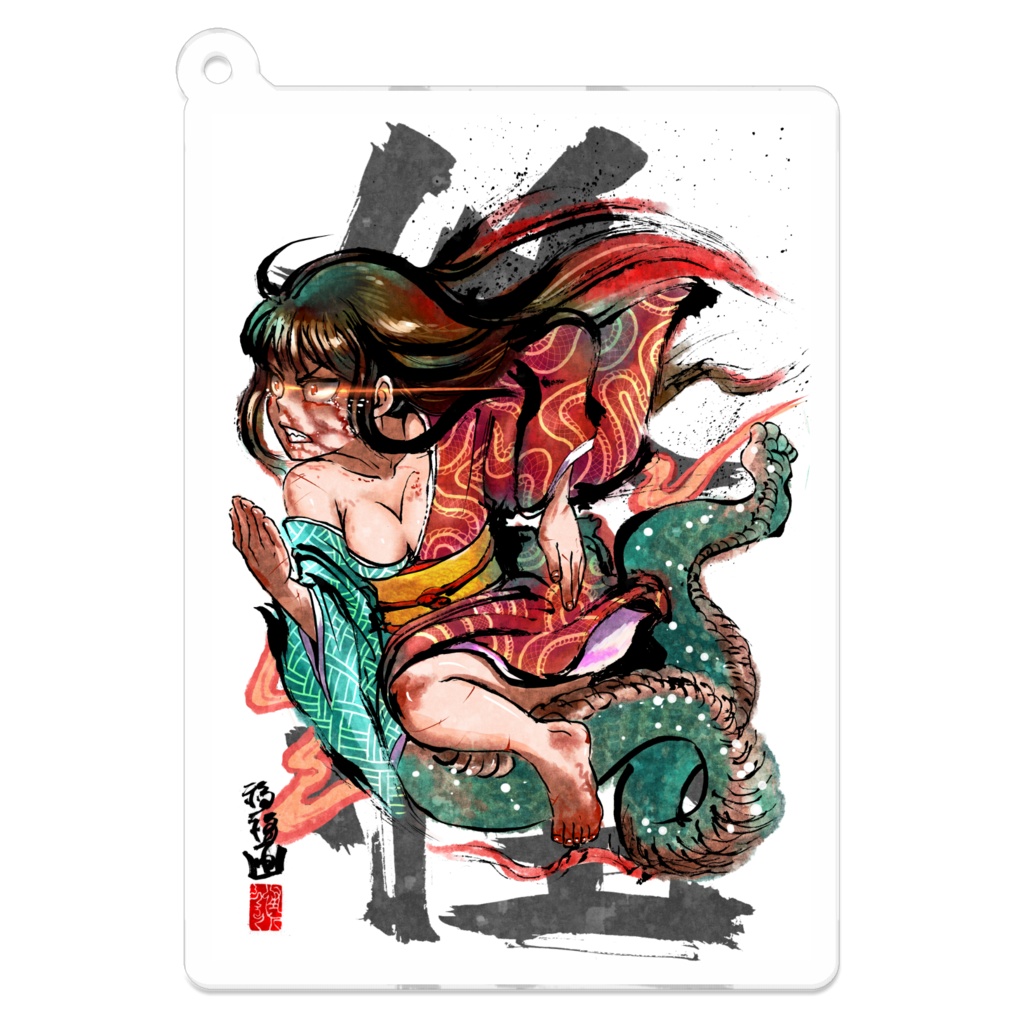 清姫アクリルキーホルダー(背景透過なし)