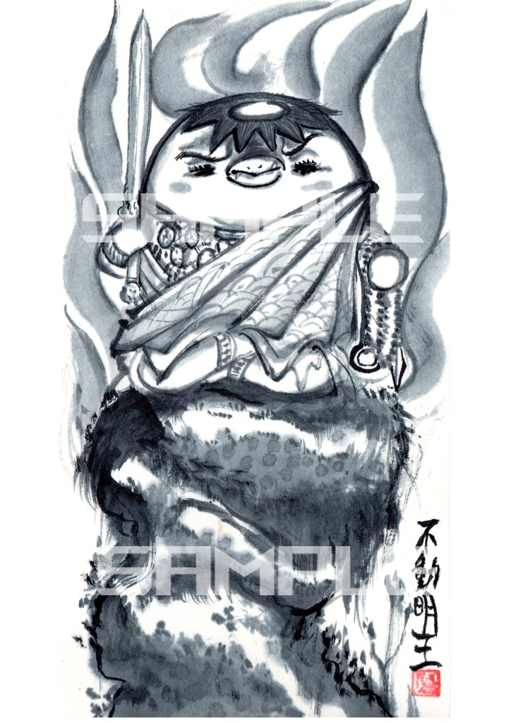 貴重 大判絵葉書 この世にひとつ 一点ものです かっぱ不動明王 およそ2 116 ふくふく商店booth支店 Booth