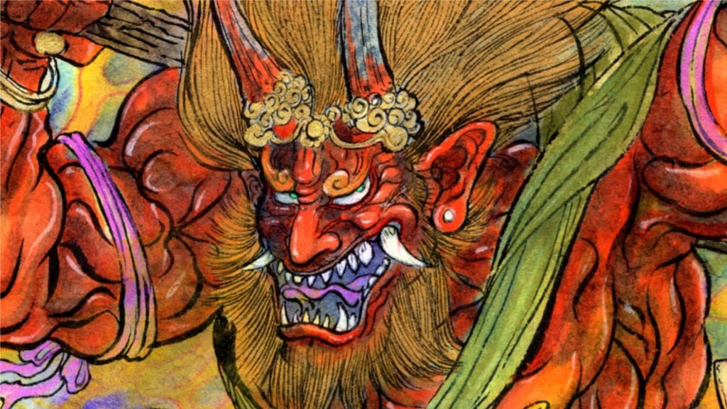 (replica)日本三大悪妖怪「大嶽丸」妖怪画家・怪人ふくふく複製画(replica)