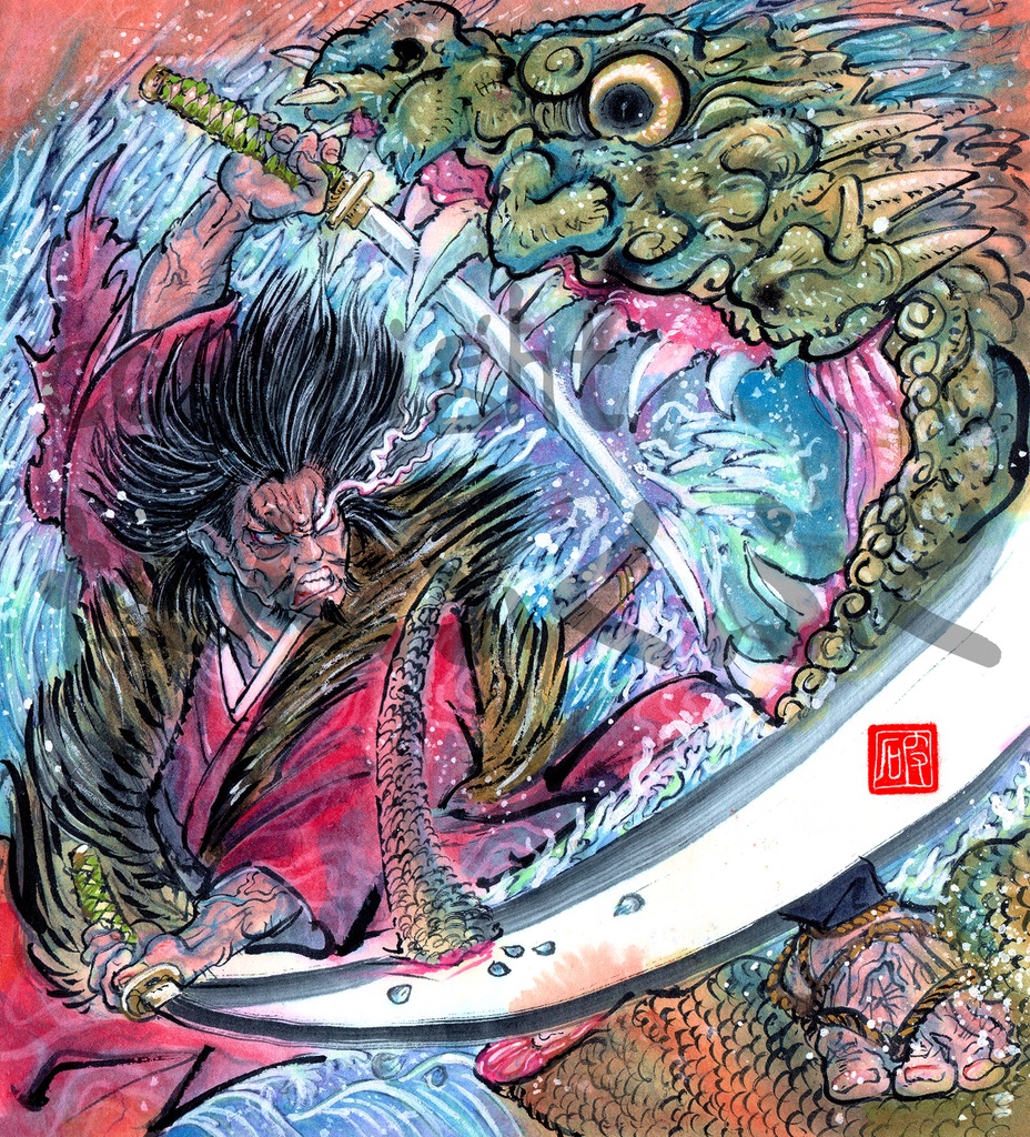 怪人ふくふく妖怪墨彩画マステ