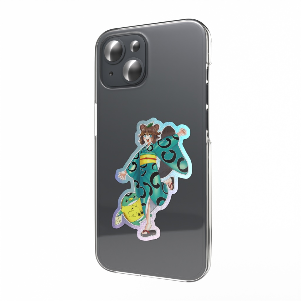 たぬきねーさんオーロラステッカー