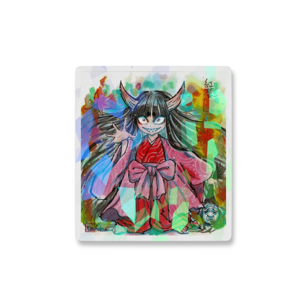 鬼女紅葉ホログラムステッカー