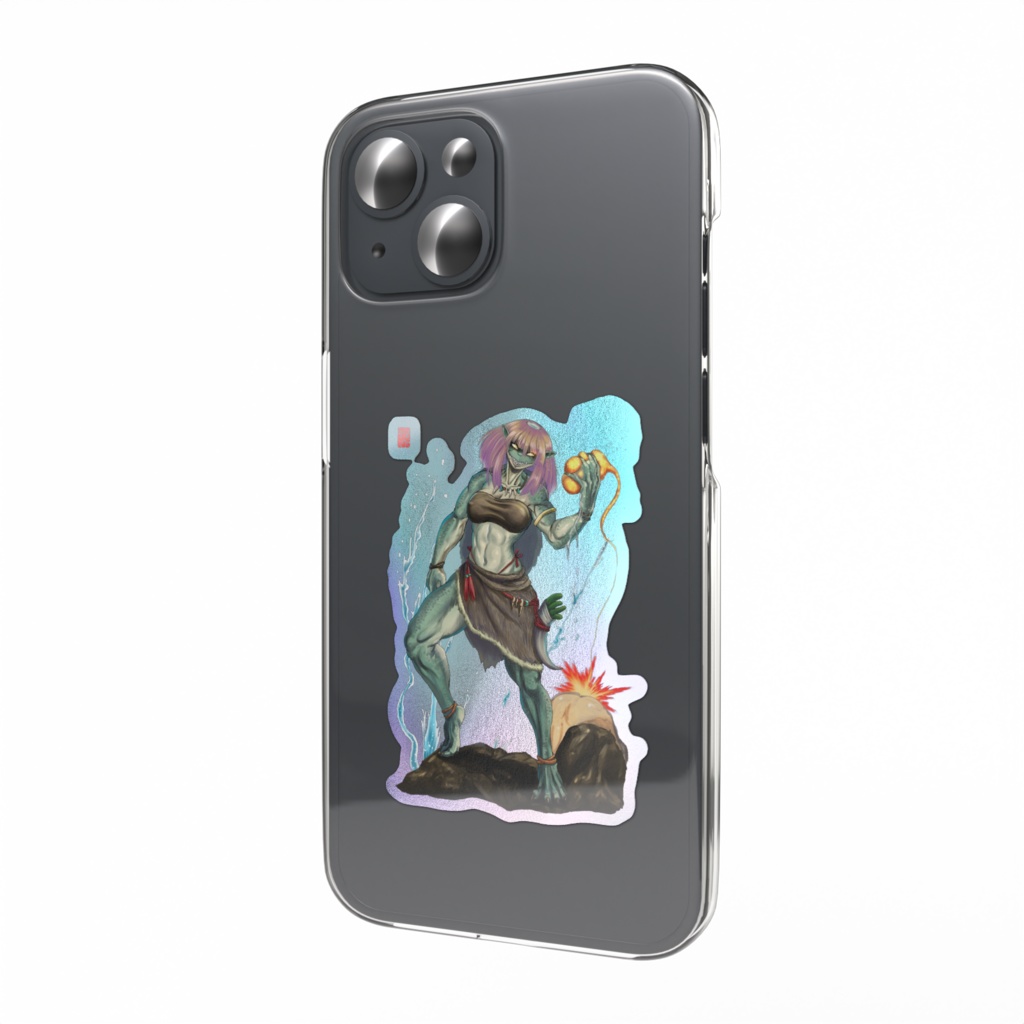 ねねこ河童オーロラステッカー