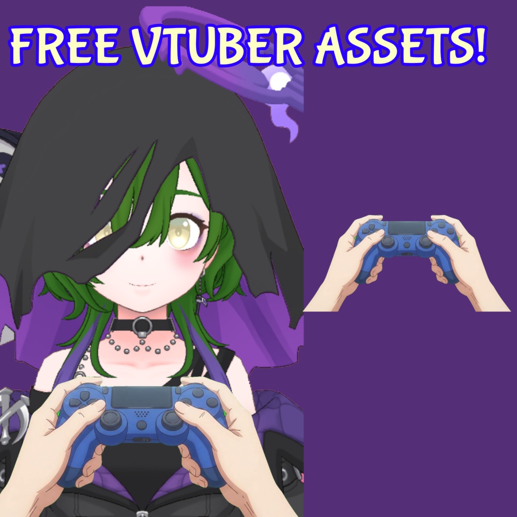 Free VTuber Assets: Blue PS4 Controller