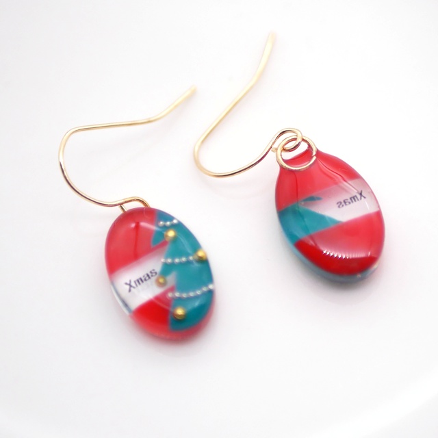 ドロップキャンディ・クリスマスピアス・イヤリング