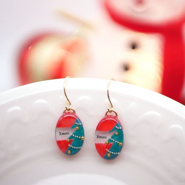 ドロップキャンディ・クリスマスピアス・イヤリング