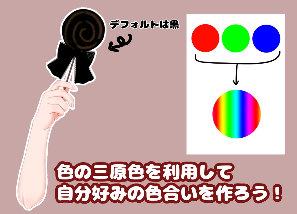 【Live2Dアイテム】カラバリ無制限!ぐるぐるキャンディー