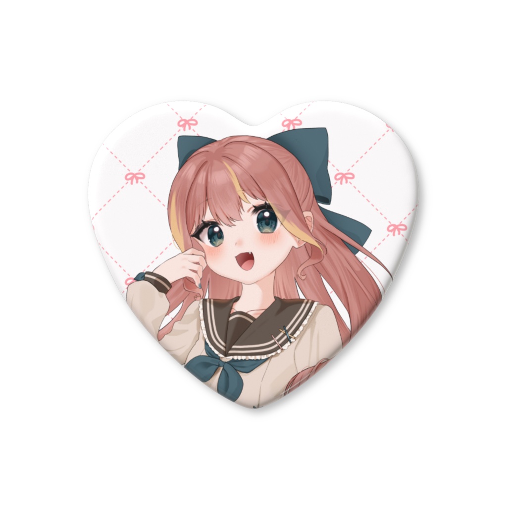制服なつめちゃんハート缶バッジ