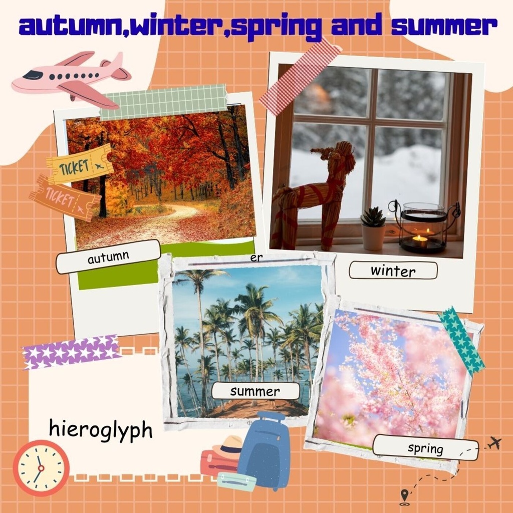 autumn,winter,spring and summer