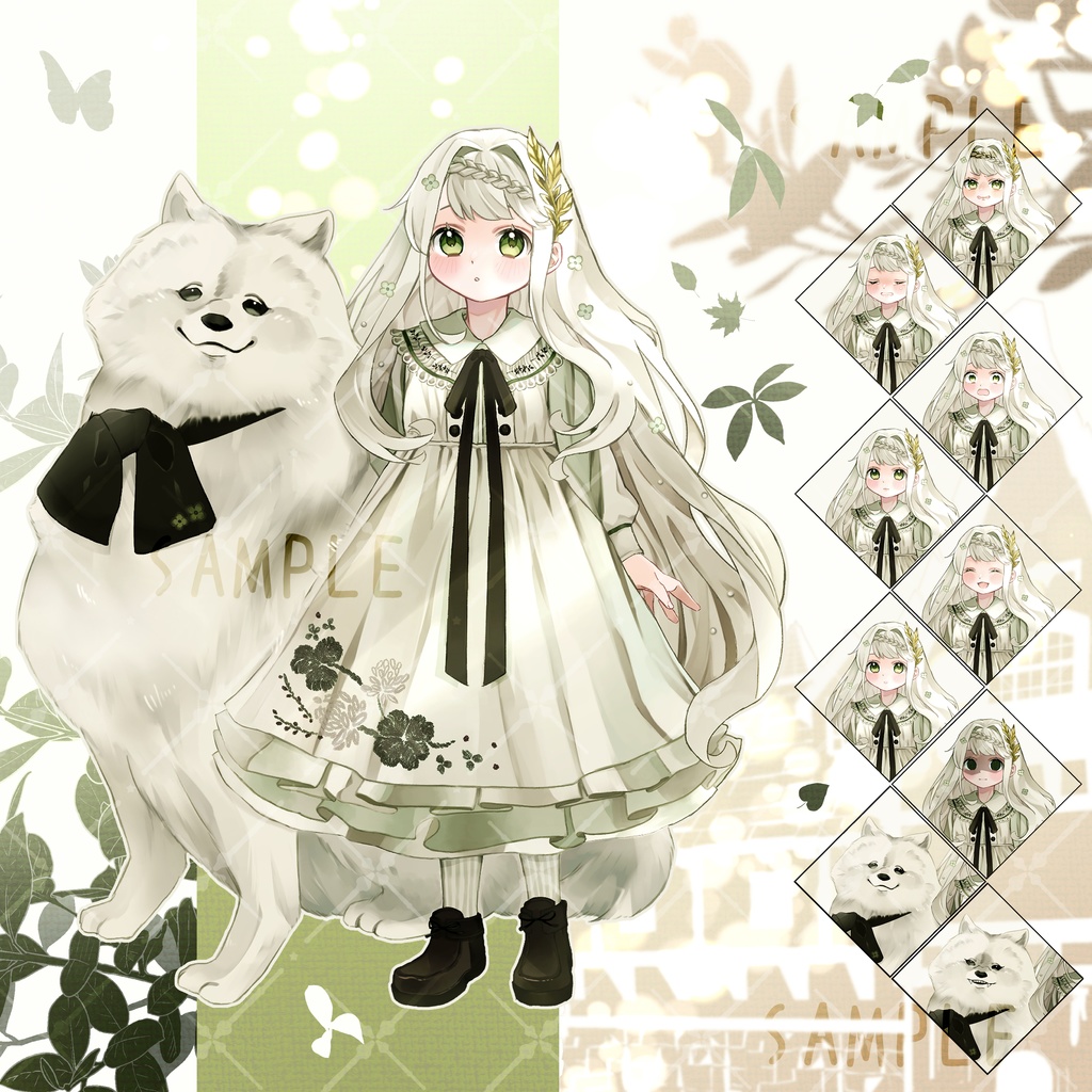 【表情差分11種類付き】綿毛イメージの少女【立ち絵/No.1】