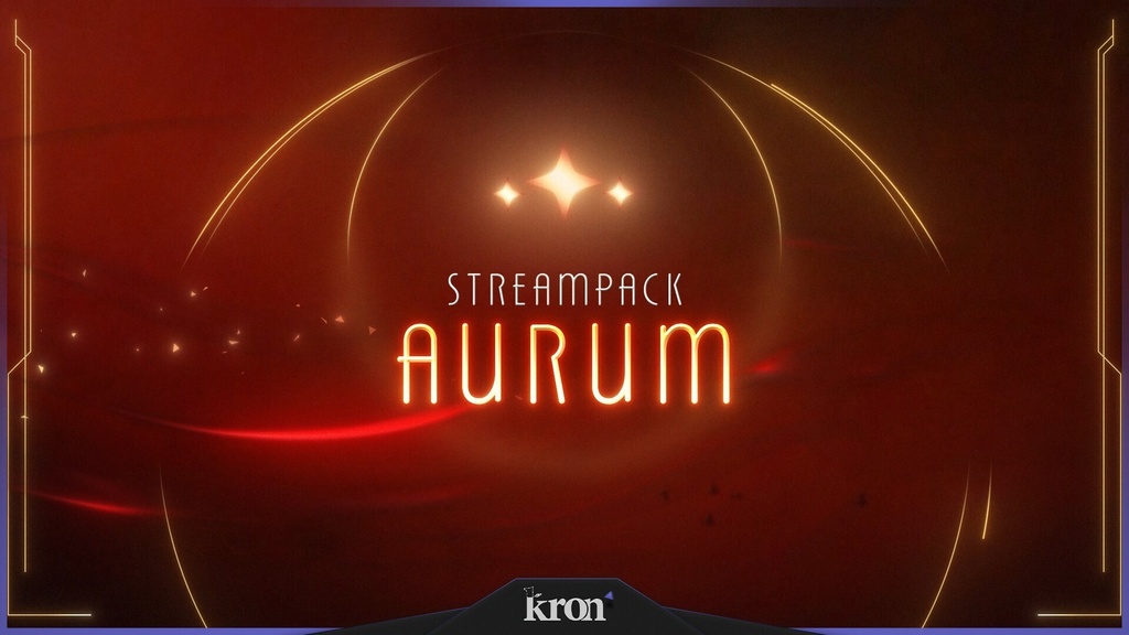 〖配信者向け〗Aurum|ゴールド・ラグジュアリー 動く配信画面|OBS対応オーバーレイ