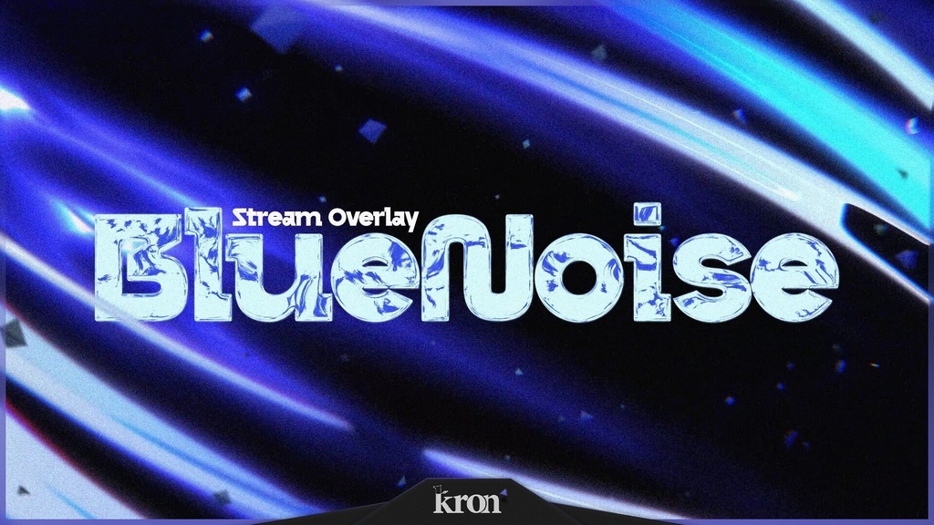 〖配信者向け〗BlueNoise|ブルー・エナジー 動く配信画面|OBS対応オーバーレイ