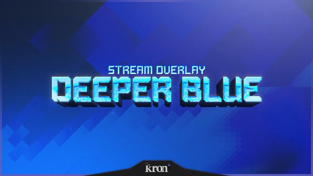 〖配信者向け〗Deeper Blue|ブルー・デジタル 動く配信画面|OBS対応オーバーレイ