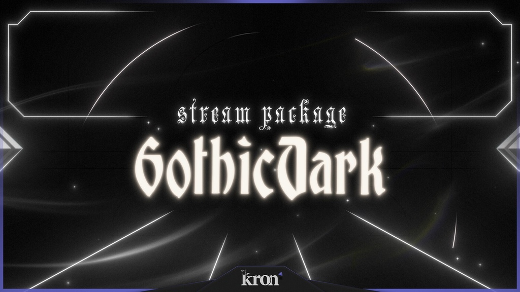 〖配信者向け〗Gothic Dark|ゴシック・ダークファンタジー 動く配信画面|OBS対応オーバーレイ