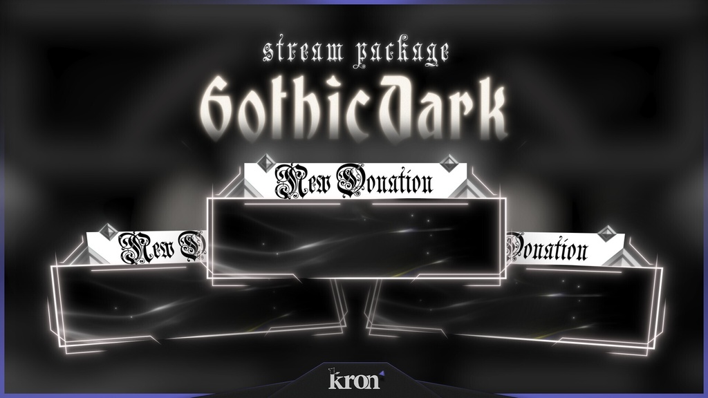 〖配信者向け〗Gothic Dark|ゴシック・ダークファンタジー 動く配信画面|OBS対応オーバーレイ