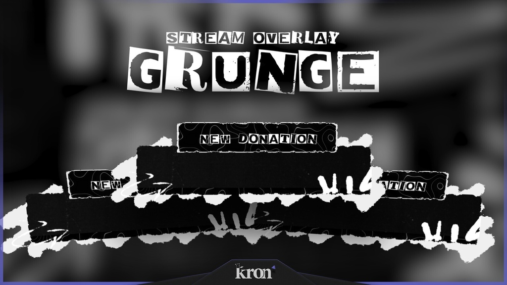 〖配信者向け〗Grunge|グランジ・アンダーグラウンド 動く配信画面|OBS対応オーバーレイ
