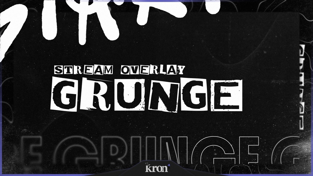 〖配信者向け〗Grunge|グランジ・アンダーグラウンド 動く配信画面|OBS対応オーバーレイ