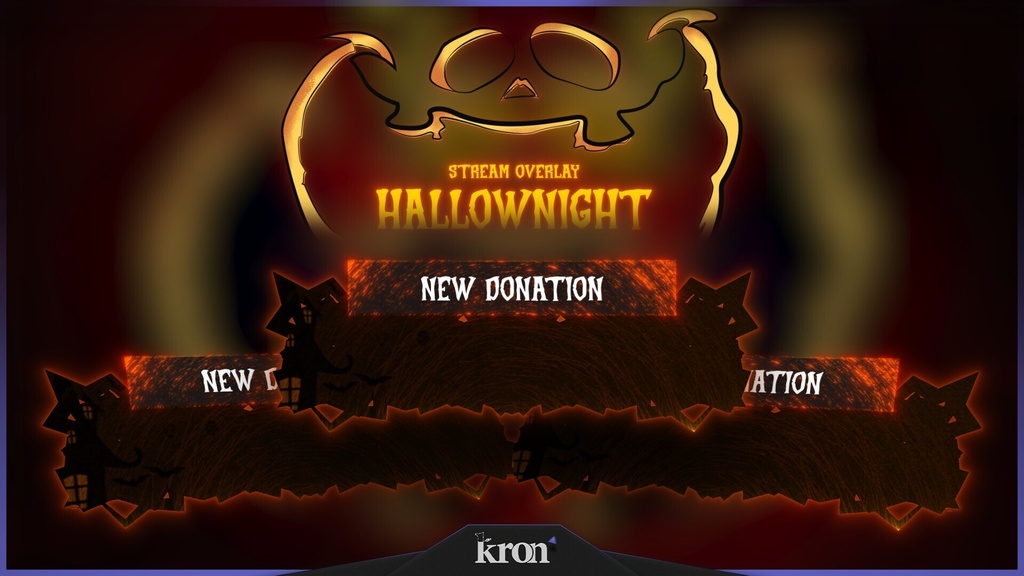 〖配信者向け〗Hallownight|ハロウィン 動く配信画面|OBS対応オーバーレイ