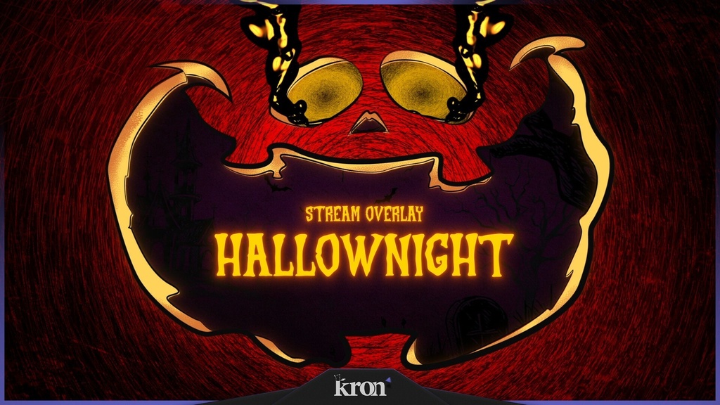 〖配信者向け〗Hallownight|ハロウィン 動く配信画面|OBS対応オーバーレイ