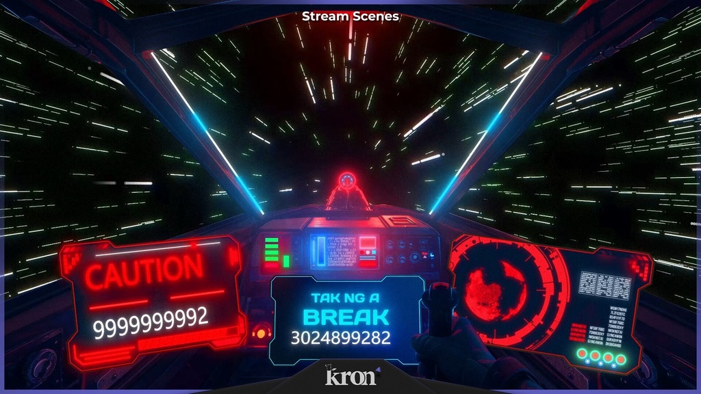 〖配信者向け〗Hyperspace|宇宙船・SF 動く配信画面|OBS対応オーバーレイ