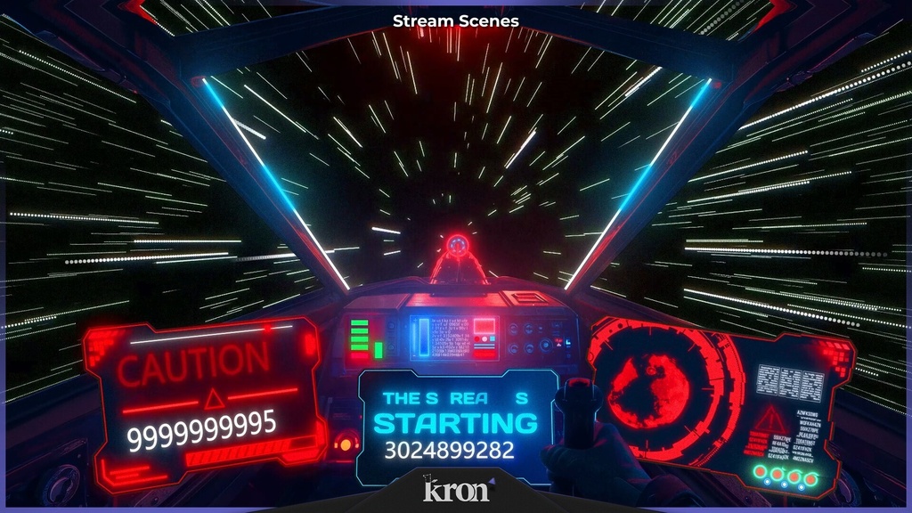 〖配信者向け〗Hyperspace|宇宙船・SF 動く配信画面|OBS対応オーバーレイ