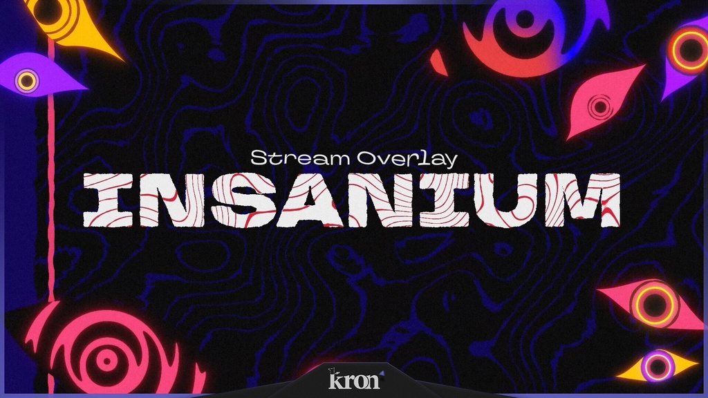〖配信者向け〗Insanium|サイケデリック・シュール 動く配信画面|OBS対応オーバーレイ