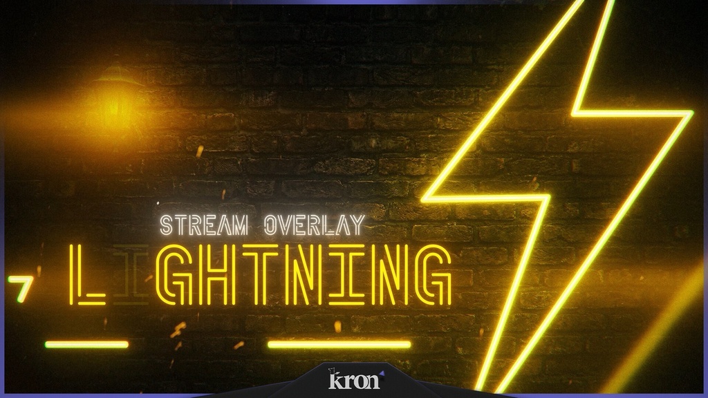 〖配信者向け〗Lightning|稲妻・ネオン 動く配信画面|OBS対応オーバーレイ