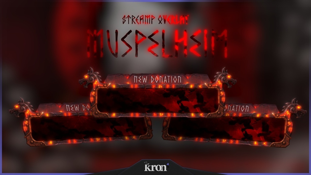 〖配信者向け〗Muspelheim|北欧神話・炎 動く配信画面|OBS対応オーバーレイ