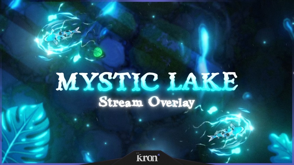 〖配信者向け〗Mystic Lake|幻想的な湖・鯉 動く配信画面|OBS対応オーバーレイ