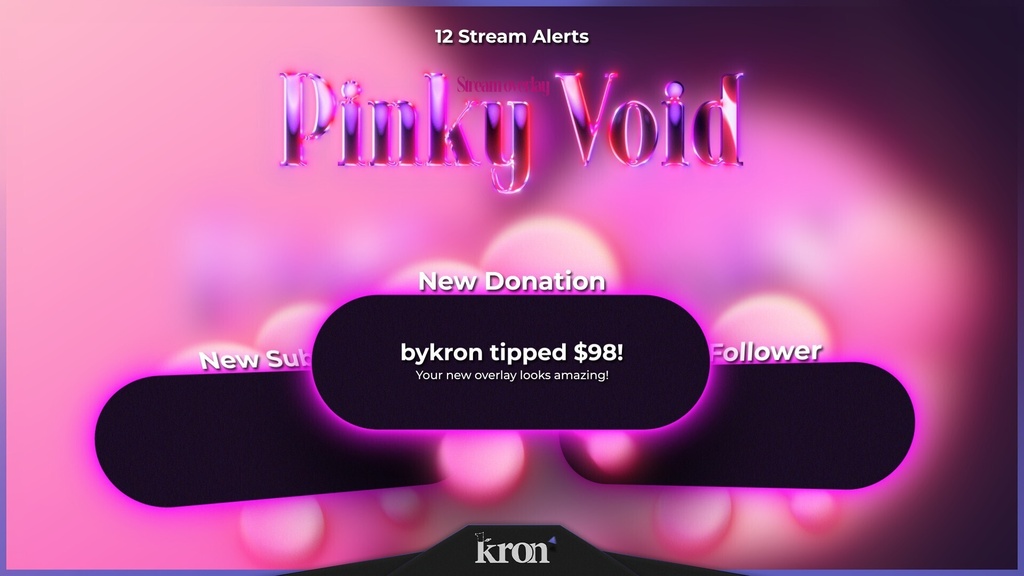 〖配信者向け〗Pinky Void|ドリーミー・ピンク 動く配信画面|OBS対応オーバーレイ