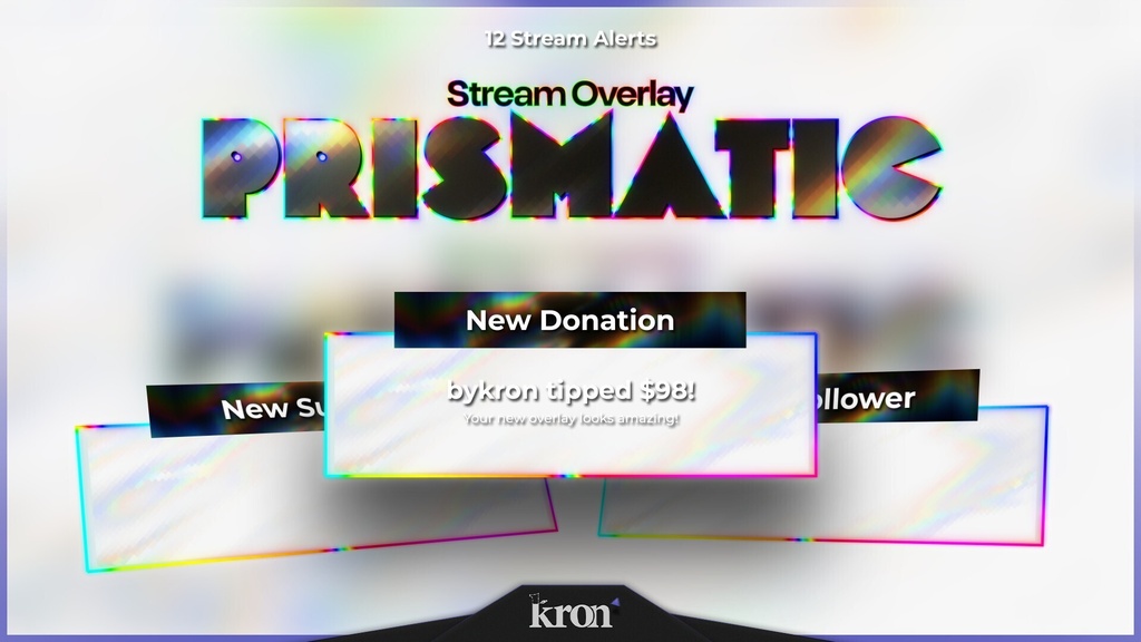 〖配信者向け〗Prismatic|ホログラム・プリズム 動く配信画面|OBS対応オーバーレイ