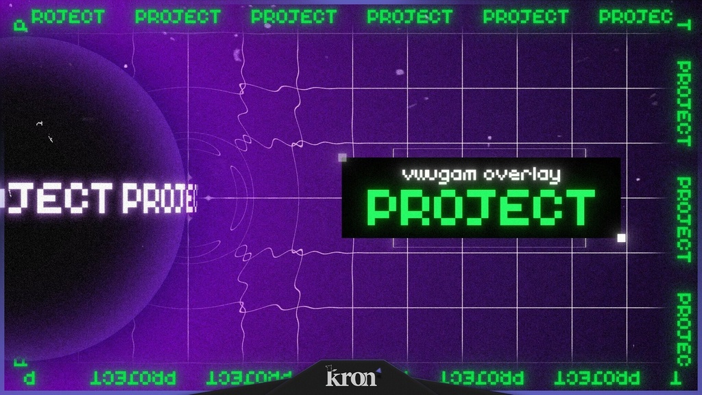 〖配信者向け〗Project|レトロフューチャー・テック 動く配信画面|OBS対応オーバーレイ