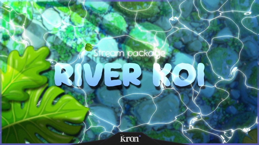 〖配信者向け〗River Koi|和・鯉と川 動く配信画面|OBS対応オーバーレイ