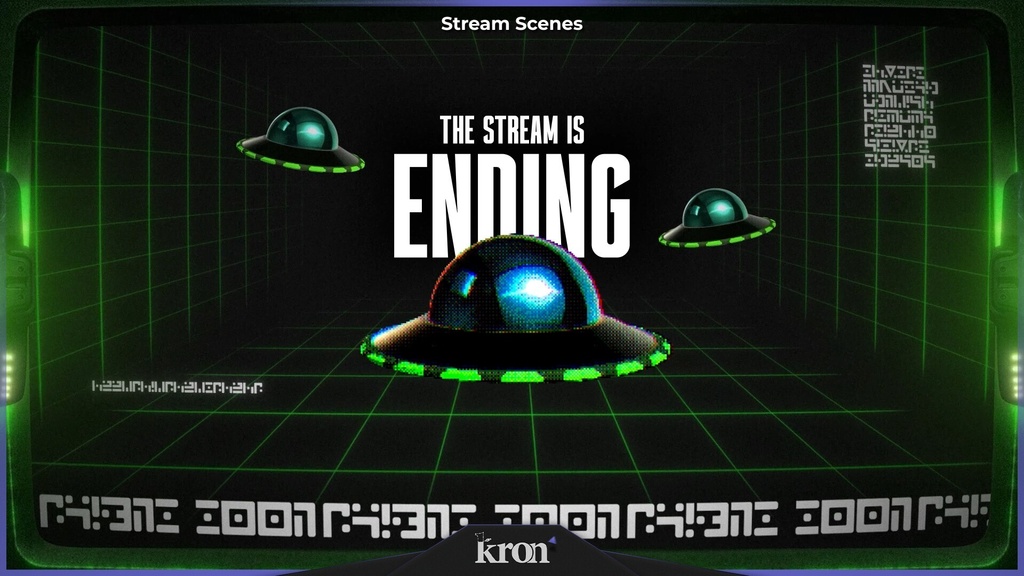 〖配信者向け〗The Aliens|レトロSFアーケード 動く配信画面|OBS対応オーバーレイ