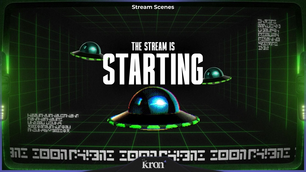 〖配信者向け〗The Aliens|レトロSFアーケード 動く配信画面|OBS対応オーバーレイ