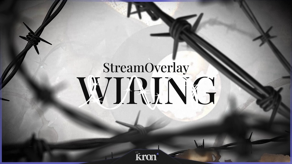 〖配信者向け〗Wiring|ダーク・ミニマル 動く配信画面|OBS対応オーバーレイ