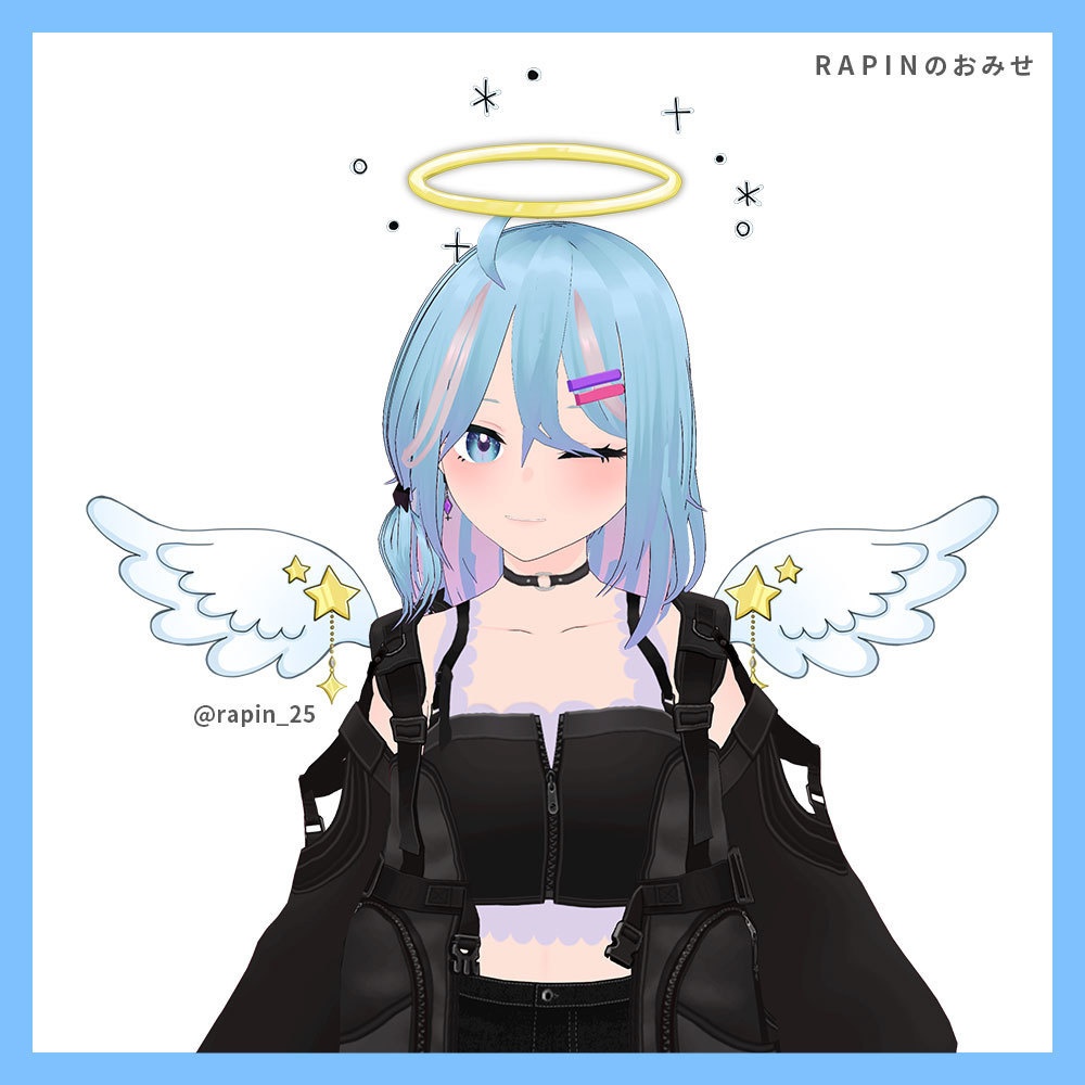 【Vtuber向け動く素材】モーション付き 天使とあくまの羽根