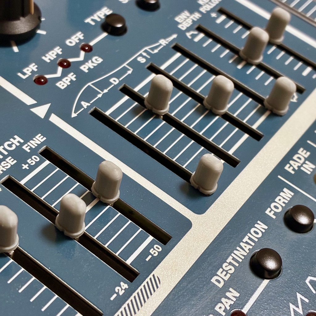 シンセサイザー補修用互換フェーダーキャップ20個セット