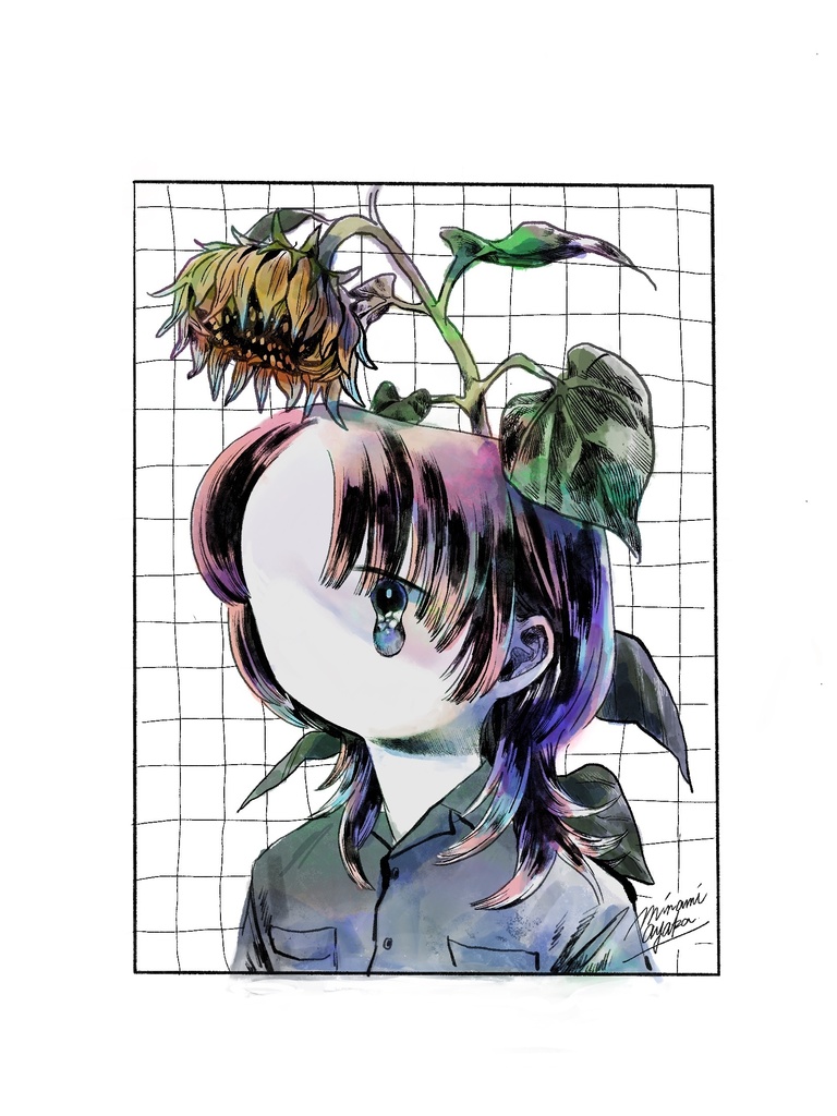 クリアステッカー「ひまわり」