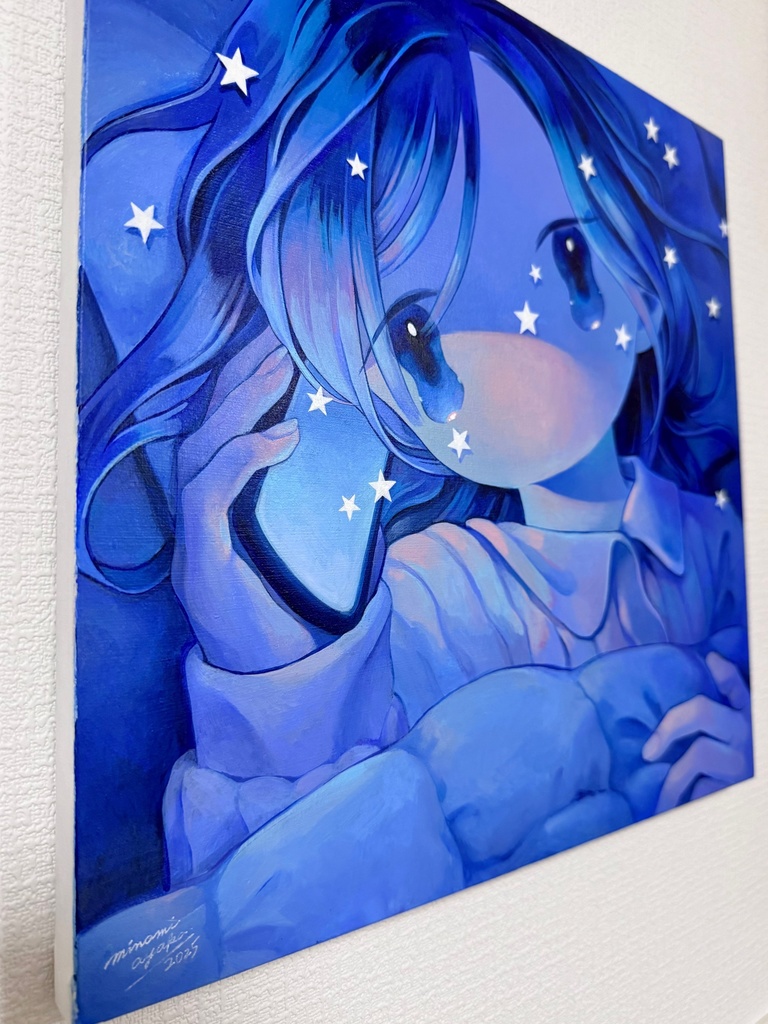 キャンバス作品「おやすみコール」